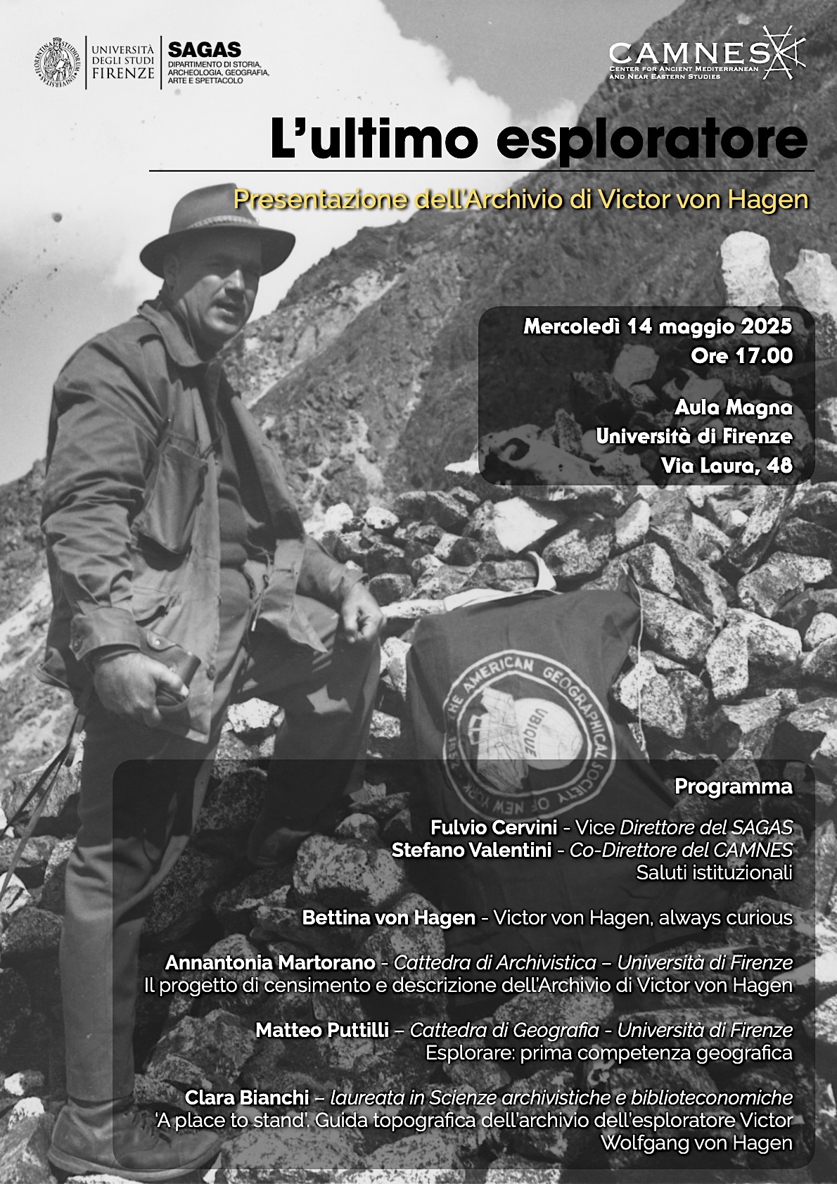 L'Ultimo Esploratore: Presentazione dell’Archivio di Victor von Hagen
